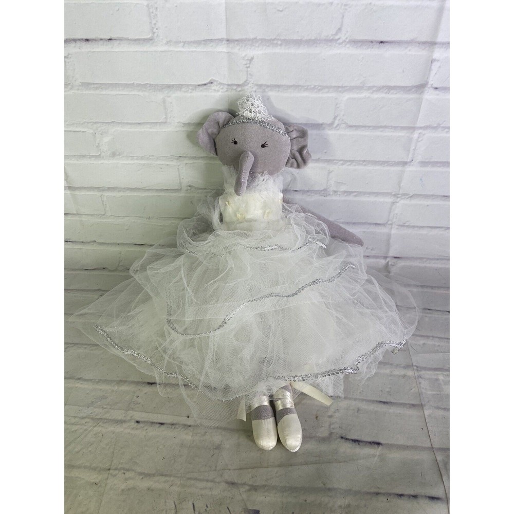 Pottery Barn Kids Monique Lhuillier Elephant Doll Plush With Tuelle Dress